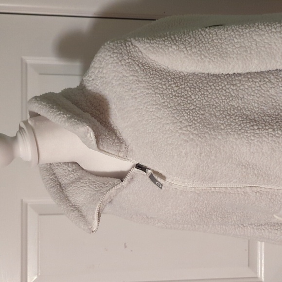 Free country Women's Large Fleece Zip Up Jacket Winter White Warm - Picture 2 of 12